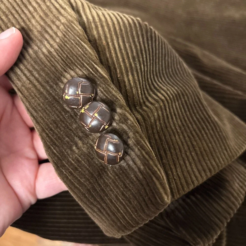 Vintage Calvin Sport Coat‎ 46L Brown Corduroy Blazer Jacket Casual Classic